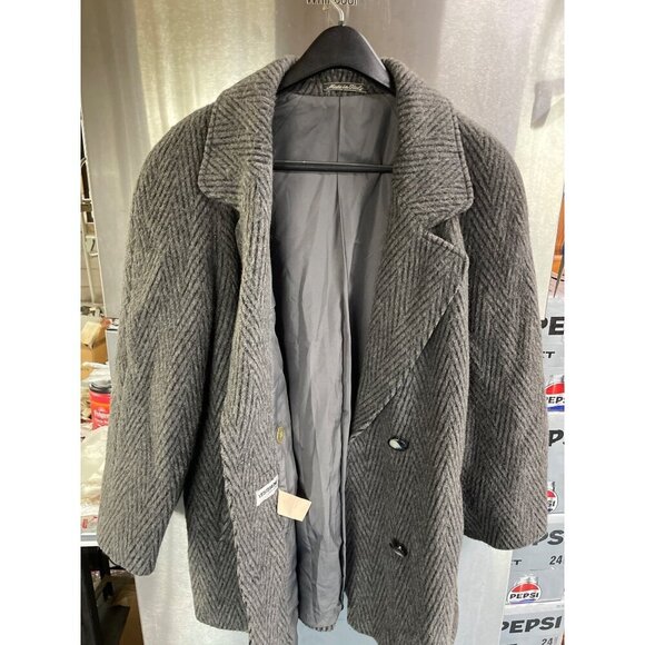 Vintage Veste Bene Made In Italy Womens Wool Double-Breasted Peacoat L - Picture 8 of 14